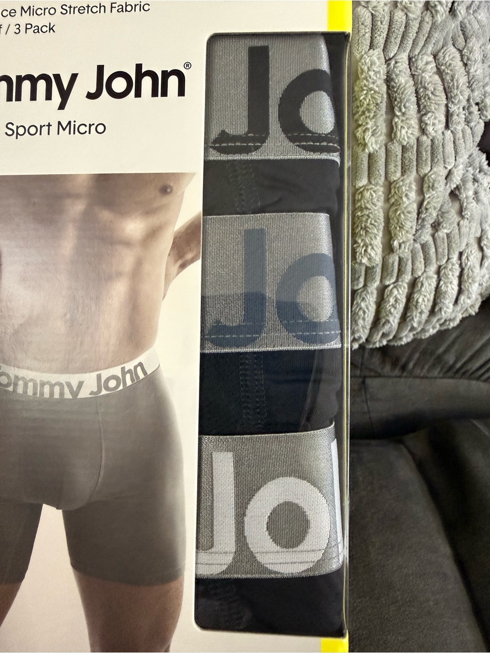 Tommy John Black and Gray Boxer Briefs Pack - Sport Micro